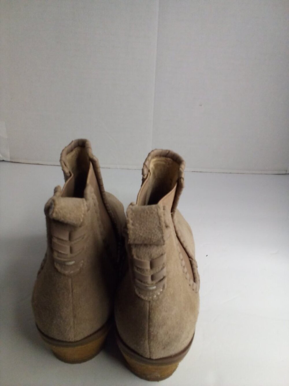 Jack Rogers Ankle Boots Women 6 Booties Suede Tan - Picture 6 of 6